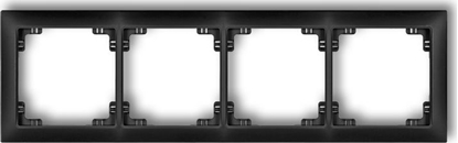 Picture of Karlik Ramka uniwersalna poczwórna z tworzywa Deco Soft czarny mat (12DRSO-4)