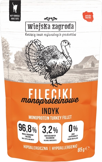 Picture of Karma mokra dla kota Fileciki Indyk (dorosy) 85g