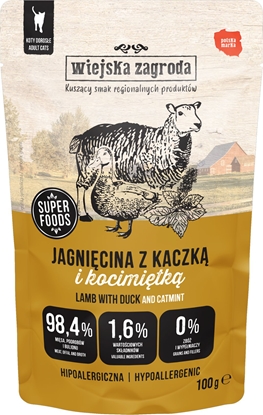 Attēls no Karma mokra dla kota Jagnicina z kaczk i kocimitk (dorosy) 100g