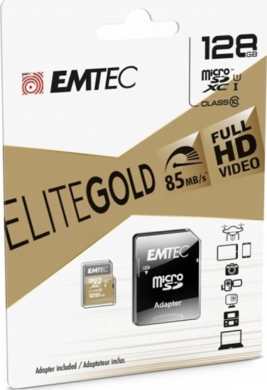 Изображение Emtec mSD 256GB UHS-I U1 EliteGold + Adapter