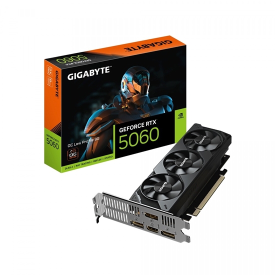 Picture of Graphics Card|GIGABYTE|NVIDIA GeForce RTX 5060|8 GB|GDDR7|128 bit|PCIE 5.0 16x|GPU 2512 MHz|Triple slot Fansink|GV-N5060OC-8GL