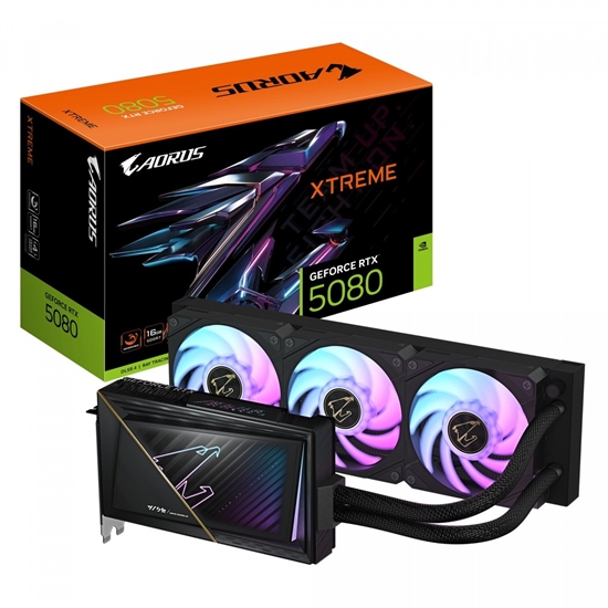 Изображение Karta graficzna GeForce RTX 5080 AORUS XTREME WATERFORCE 16G 256BIT