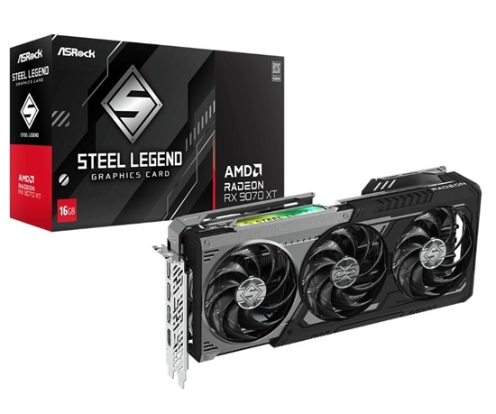 Picture of Karta graficzna Radeon RX 9070 XT STEEL LEGEND DARK 16GB GDDR6 256bit 3DP/HDMI 