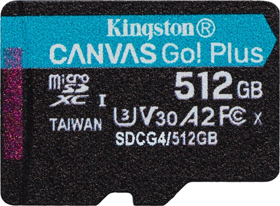 Picture of Karta Kingston Canvas Go! Plus (Gen4) MicroSDXC 512 GB Class 10 UHS-I/U3 A2 V30 (SDCG4/512GBSP)
