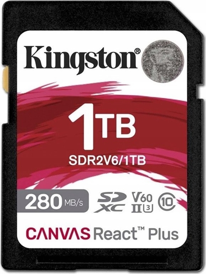 Picture of Karta Kingston Canvas React Plus SDXC 1 TB Class 10 UHS-II/U3 V60 (SDR2V6/1TB)