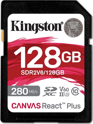 Picture of Karta Kingston Canvas React Plus SDXC 128 GB Class 10 UHS-II/U3 V60 (SDR2V6/128GB)
