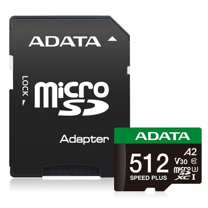 Picture of MEMORY MICRO SDXC 512GB UHS-I/UD512GUI3V30A2SP-RA1 ADATA