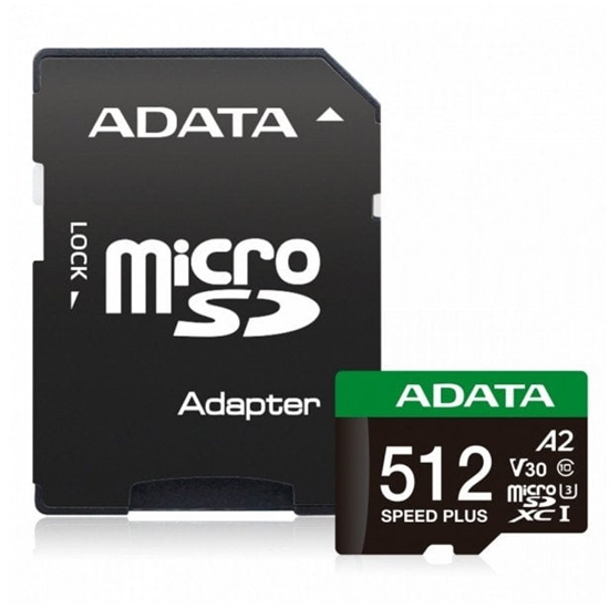 Picture of MEMORY MICRO SDXC 512GB UHS-I/UD512GUI3V30A2SP-RA1 ADATA