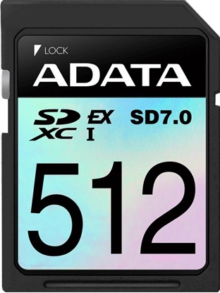 Picture of Karta ADATA Extreme SDXC 512 GB Class 10 UHS-I/U3 V30 (ASD512GEX3L1-C)
