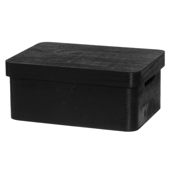 Picture of Kaste ar vāku 4Living koka melna  25x17x11cm