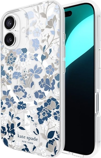 Picture of Kate Spade New York Kate Spade New York Protective Gems MagSafe - Etui iPhone 16 (Flowerbed Blue)