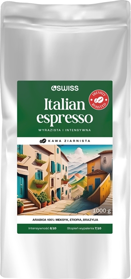 Picture of Kawa ziarnista 4Swiss Italian Espresso wieo palona 1 kg