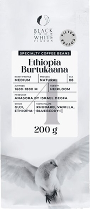 Picture of Kawa ziarnista Black Crow White Pigeon Ethiopia Burtukaana 200 g