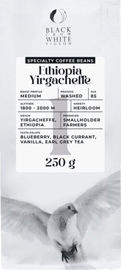 Picture of Kawa ziarnista Black Crow White Pigeon Ethiopia Yirgacheffe 250 g