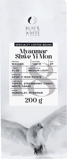 Picture of Kawa ziarnista Black Crow White Pigeon Myanmar Shwe Yi Mon 200 g