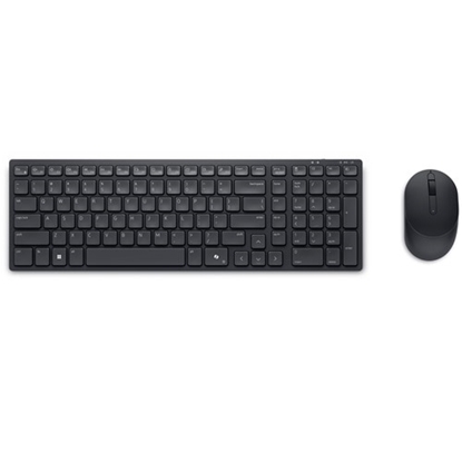 Picture of Dell | Silent Keyboard and Mouse | KM555 | Keyboard and Mouse Set | Wireless | US International (QWERTY) | Black | 2.4 GHz, Bluetooth 5.1 | Wireless connection