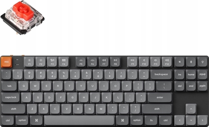 Attēls no Keychron - K1 Max QMK/VIA Wireless Custom Mechanical Keyboard - Niskoprofilowa Bezprzewodowa Klawiatura Mechaniczna RGB Gateron Hot-Swap Red