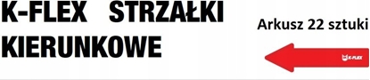 Picture of K-flex Strzaka kierunkowa czerwona  22 sztuki na arkusz