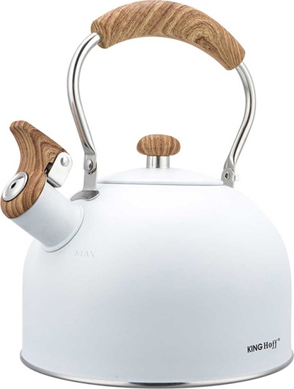 Picture of KingHoff Czajnik z gwizdkiem biay 2.5l (KH-1860)