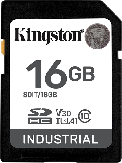 Изображение Karta Kingston Industrial SDHC 16 GB UHS-I/U3 A1 V30 (SDIT/16GB)