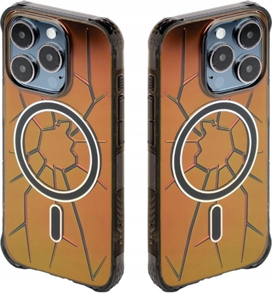 Изображение Kingxbar Etui silikonowe MagSafe Kingxbar PQY Crack Series do iPhone 15 Pro Max - czarne