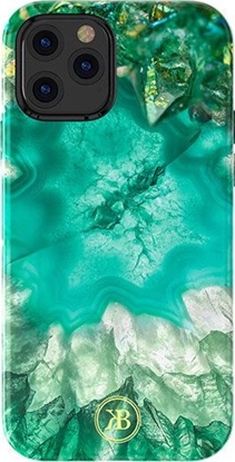 Изображение Kingxbar Kingxbar Agate Series eleganckie etui pokrowiec z nadrukiem agat iPhone 12 mini zielony uniwersalny