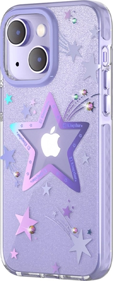 Picture of Kingxbar Kingxbar Heart Star Series etui iPhone 14 Plus etui w gwiazdki purple star