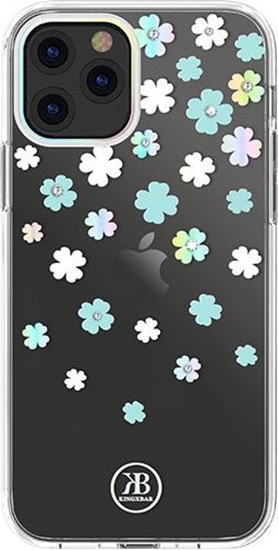 Picture of Kingxbar Kingxbar Lucky Series etui ozdobione oryginalnymi Krysztaami Swarovskiego iPhone 12 mini przezroczysty (Clover) uniwersalny