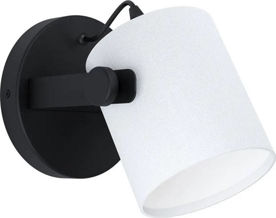 Picture of Kinkiet EGLO EGLO HORNWOOD 1 wall light, Surfaced, 1 bulb(s), E27, IP20, Black, White