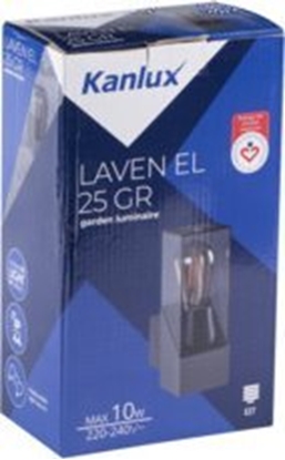 Изображение Kinkiet Kanlux Kanlux Laven 36548 kinkiet ogrodowy IP44 1x10W E27 grafitowy