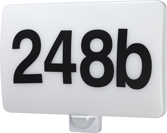 Picture of Kinkiet Maclean Lampa LED Maclean, numer domu, czujnik zmierzchu i ruchu, ciemnialna, 20W, IP65, barwa neutralna (4000K), 1600lm, MCE466 W