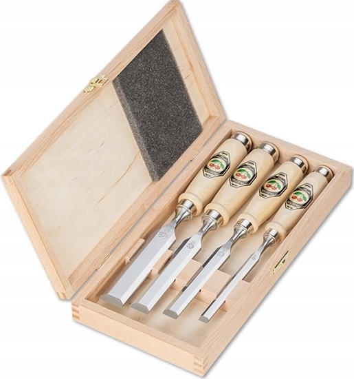 Picture of Kirschen Kirschen Firmer Chisel Set 1141 HK in Wooden Box 1141000