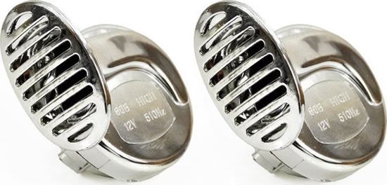 Picture of Klakson limakowy chrom 12V z przekanikiem uniwersalny