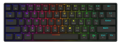 Attēls no Klaviatūra Savio Blackout X2 60% Outemu Red