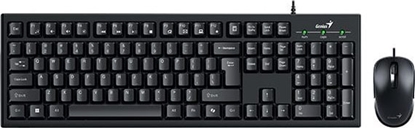 Изображение Klawiatura + mysz Genius GENIUS set klávesnice+my KM-100SE/ Drátový set/ Copilot/ USB/ erná/ CZ+SK layout