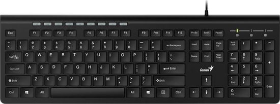 Изображение Klawiatura + mysz Genius Genius Slimstar 230, klawiatura US, multimedialny, slim rodzaj przewodowa (USB), czarna
