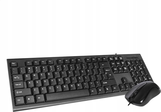 Picture of Klawiatura + mysz Omega OMEGA KEYBOARD US MOUSE SET OKM-09 ZESTAW PRZEWODOWY KLAWIATURA MYSZ USB BLACK [45545]