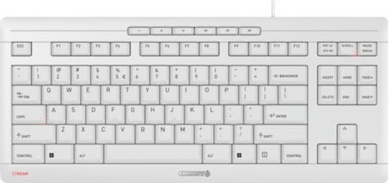 Изображение Cherry STREAM KEYBOARD TKL tastatūra Universāls USB QWERTY Angļu Balts