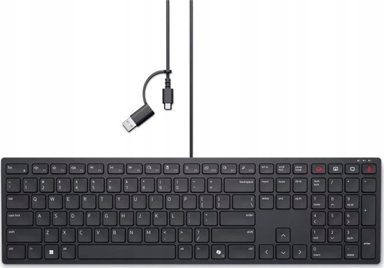 Изображение Dell KB525C tastatūra Birojs USB QWERTY US International Melns