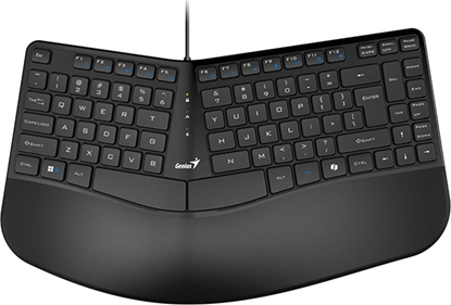 Изображение Klawiatura Genius Genius Ergo KB-700, CZ/SK, ergonomiczna, przewodowa (USB), czarna, Copilot