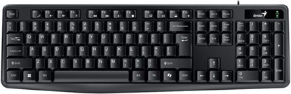 Изображение Klawiatura Genius Genius KB-117 COPILOT, klawiatura CZ/SK, klasyczna, wodoodporny rodzaj przewodowa (USB), czarna, nie