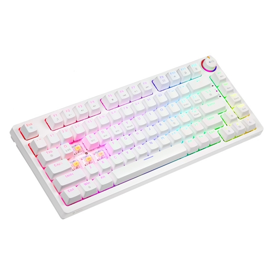 Изображение Klawiatura mechaniczna bezprzewodowa PHENIX WHITE Gateron Yellow, ABS