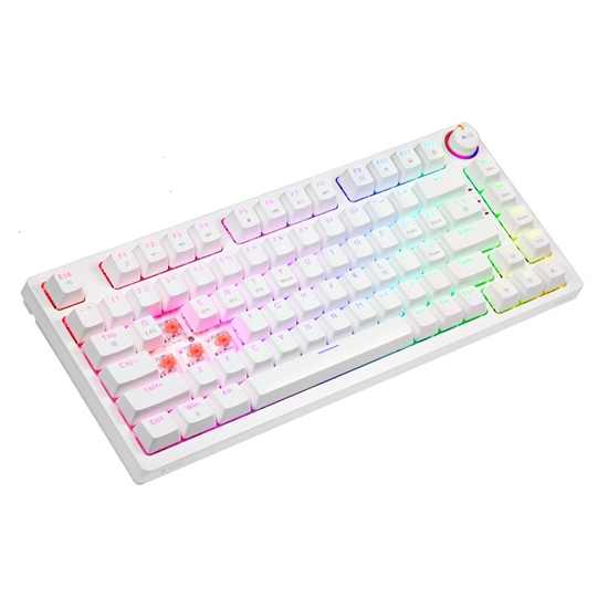 Picture of Klawiatura mechaniczna bezprzewodowa PHENIX WHITE Gateron Red Pro, ABS