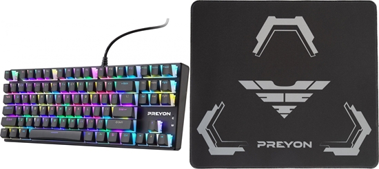 Picture of Klawiatura PREYON Klawiatura Preyon Blue Blitz Claw (PBBC87B) + Podkadka gamingowa Preyon Falcon Speed M (PFS40)