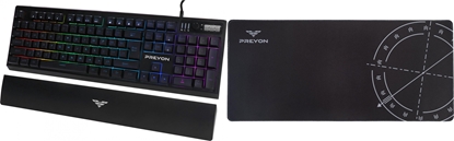Picture of Klawiatura PREYON Klawiatura Preyon Long Claw Alpha (PLCA104B) + Podkadka gamingowa Preyon Falcon Speed XL (PFS90)