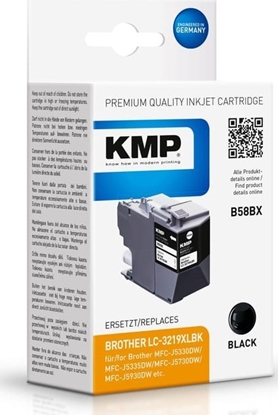 Picture of KMP B58BX ink cartridge black comp. with Brother LC-3219XLBK