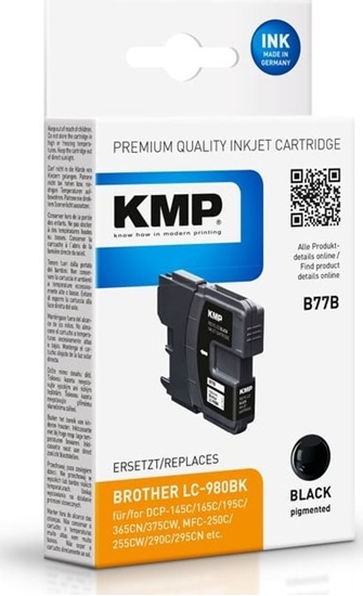 Picture of Tusz KMP KMP B77B ink cartridge black compatible w. Brother LC-980 BK