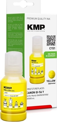Attēls no KMP C151 Ink Tank yellow compatible with Canon GI-56 Y