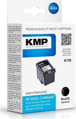 Attēls no KMP H178 ink cartridge black compatible mit HP T6N04AE 303 XL