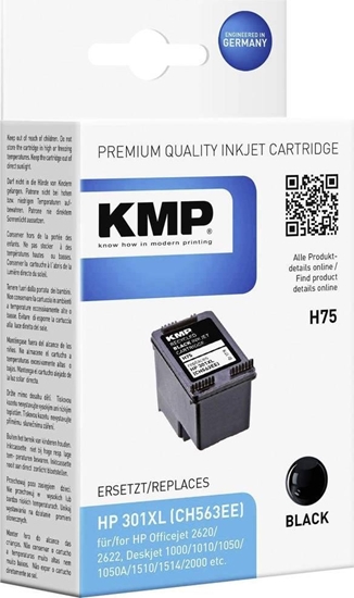 Picture of KMP H75 ink cartridge black compatible with HP CH 563 EE